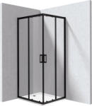 Deante Funkia Evo szögletes 80x90 cm zuhanykabin zuhanytálcával, matt fekete profilszín KYCPN089P (KYCPN089P)