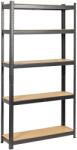  Salgó polc, 5 szintes 180x90x30cm, fekete