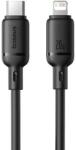 Baseus Cablu de date Baseus Silky Series P10377700113-01, USB Type-C la Lightning, 20 W, 2m (Negru) (P10377700113-01)