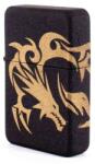 Angelo Benzines öngyújtó, fekete színű, arany tribal sárkány mintával (A-245430-22)