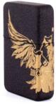 Angelo Benzines öngyújtó - Fekete metál kivitel arany főnix mintával (A-245430-6)