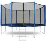 AGA Trambulin 366 cm Kék + védőháló + létra (MRP1012DarkBlue)