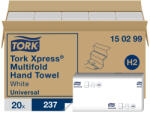 Tork Universal Interfolded hajtogatott kéztörlő H2 2 rétegű, fehér, 20x237lap SCA150299 (SCA150299)