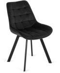  Szék fekete színben, bársony kárpittal. RICK (ME-RICK-CZ-V-K)