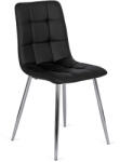  Szék fekete színben, műbőr kárpitozással. ENZO (ME-ENZO-CZ-CH-E-K)