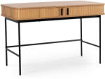 Mebel Elite Íróasztal 120 cm, bordázott tölgy kivitelben TRISH (ME-TRISH-D-B120)