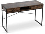 Íróasztal 123 cm méretben, barna/fekete színben STEP (ME-STEP-BR-CZ-B)