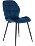  Szék sötétkék színben, bársony kárpittal. LUCKY (ME-LUCKY-GR-V-K)