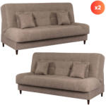  2 db-os szett, ágyazható kanapé barna színben NEPAL (PPHUE-WERONIKA-POLARIS4-Z2-WER)