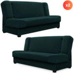  2 db-os szett, ágyazható kanapé zöld színben, velúr kárpittal PIANO (PPHUE-DOROTKA-KRONOS19-Z2-WER)