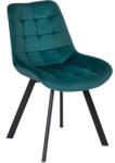  Szék türkiz színben, bársony kárpittal. RICK (ME-RICK-T-V-K)