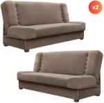  2 db-os szett, ágyazható kanapé bézs színben PIANO (PPHUE-DOROTKA-PAROS3-Z2-WER)