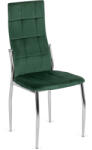  Szék zöld színben, bársony kárpittal. MOLLY (ME-MOLLY-Z-CH-V-K)