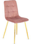  Szék rózsaszín színben, bársony kárpittal. YORK (ME-YORK-R-ZL-V-K)