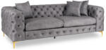  Háromszemélyes kanapé szürke színben, bársony kárpittal SORRENTO 3S (ME-SORRENTO3S-P-V-SOF)