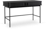 Mebel Elite Íróasztal 120 cm, bordázott fekete kivitelben TRISH (ME-TRISH-CZ-B120)