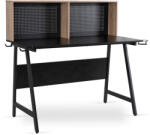  Gaming íróasztal 138, 5 cm méretben, fekete/sonoma színben, tölgy kivitelben ICE (ME-ICE-DS-CZ-B)