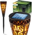 Lumileds THALIA LUMILED napelemes kerti lámpa LED 2700K IP44 kültéri oszloplámpa fekete (LUMSOL1295)