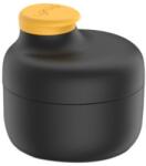 Lékué Dressing and Sauce Container To Go öntet- és szósztartó, légmentesen záródó, 50ml, D=53mm, műanyag fekete test, sárga kupak - 889561 (LK889561)