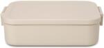 Brabantia Make & Take Lunch Box közepes méretű ételhordozó doboz, 1100 ml, bepattintós (clip-on) zárómechanizmus, BPA mentes műanyag, világos bézs - 241109 (241109)