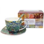 Queen Isabell Van Gogh Íriszek porcelán csésze aljjal, kanállal - 250 ml - díszdobozos (IMO-PP-W25VG160-1-23083)