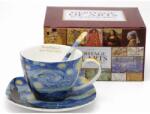 Queen Isabell Van Gogh Csillagos éj porcelán csésze aljjal, kanállal - 250 ml - díszdobozos (IMO-PP-W25VG760-1-23236)