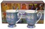 Queen Isabell Monet porcelán bögre szett kanállal díszdobozban - 300 ml - Vizililiomok (IMO-PP-W25MN210A-24431)