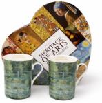 Queen Isabell Monet porcelán bögre szett 300 ml - szív díszdobozos - Híd a tavirózsák felett (IMO-PP-W25MN191B-24967)
