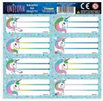 DERFORM Unikornisos füzetcímke 8 db-os többféle (NNZJR)