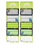 Starpak dinoszauruszos füzetcímke 6 db-os kétféle (559541)