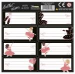 DERFORM Balerinás füzetcímke 8 db-os többféle (NNZBL)