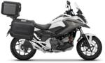 Shad Set complet de cutii de aluminiu SHAD TERRA NEGRU, 37L cutie centrala si 36L 36L cutii laterale, incluzand kit montaj si placa SHAD HONDA NC 750 X (261806)