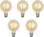 LUUMR 5 darabos készlet Smart E27 dimmelhető LED izzók G95 arany 7W 806 lm 1800-6500K (03418)