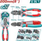 TOTAL Cleste multifunctional TOTAL 6 în 1 industrial, 200 mm, otel Cr-V, teflon (THTMF386) Cleste