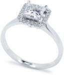 White & Black 1, 13 karátos princess gyémánt eljegyzési gyűrű - GIA (AU14392)