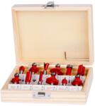 Strend Pro Set freze pentru freza superioara Strend Pro, 12 piese, pentru lemn, coada 8 mm (228568)