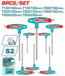 TOTAL Set 8 chei Torx in T TOTAL, otel S2, maner ergonomic, uz industrial (THHW80836) Surubelnita