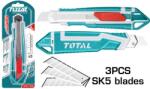 TOTAL Cutter profesional TOTAL 18 mm cu 3 lame SK5, lungime 169 mm (THT511836)