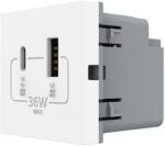 LIVOLO Modul Priza USB-A + USB-C LIVOLO - Serie Noua SmartElectro IntelligentHouse (C7-VL-FCUA18W.UC18W-2WP)