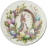  Nyomtatott fa tábla koszorú közép - Nyuszis koszorú tojásokkal 11, 8 - csinaldmagadshop