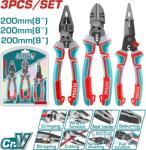 TOTAL Set 3 clesti multifunctionali TOTAL Cr-V 200 mm, cu manere TPR si teflon (THT2MK231) Cleste