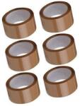 Banda adeziva solvent, scoth pentru ambalare, rola 48 mm x 60 m, maro, set 6 buc (SLV48X60MARO)