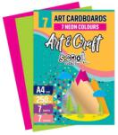 S-COOL Carton color, format A4, culori neon, 250 g/mp, set 7 coli/set (JOC33035)