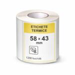 Procart Etichete termice 58x43 mm, rola 1200 bucati autoadezive (RTS58X43)