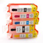 Procart Cartuse reincarcabile pentru Canon Pgi 520 Bk , Cli 521 Bk, Cli 521 C, Cli 521M, Cli 521Y (520CART)