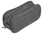 Maaleo Penar extensibil cu 3 compartimente, inchidere cu fermoar, poliester, 11x8.5x24 cm, gri (FSI17812) Penar