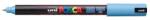uni Marker varf subtire 0.7 mm, vopsea solubila, culori opace Albastru glaciar (M1262)