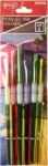Daco Pensule pictura, par sintetic colorat, maner din plastic translucid, set 6 bucati (PN296)