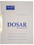 BiroCo Dosar A4, 230 grame/mp, incopciat 1/1, carton alb (BIRO0026)
