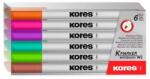 Kores Set 6 markere pentru tabla magnetica, varf de 1.0 mm (KO22846)